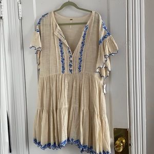 Free People ivory mini dress